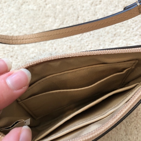 Coach Crossgrain Leather Wristlet - Nude - Picture 5 of 5